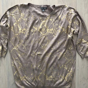 Roz & Ali Gold Shimmer Sweater